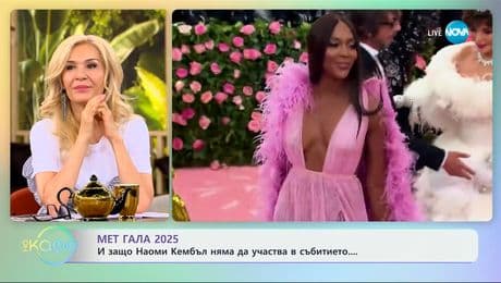 изображение на Мет Гала 2025: И защо Наоми Кембъл няма да участва в събитието - „На кафе“ (01.05.2025)