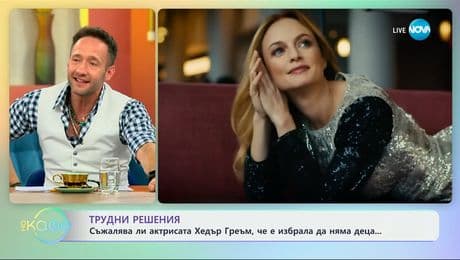 изображение на Съжалява ли актрисата Хедър Греъм, че е избрала да няма деца - „На кафе“ (01.05.2025)