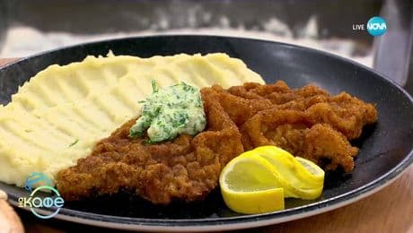 изображение на Рецептите днес: Шницел с картофено пюре - „На кафе“ (25.06.2025)