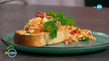 изображение на Рецептата днес: Миш-маш с печени чушки и краве сирене - „На кафе” (04.07.2025)