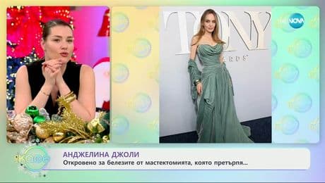 изображение на Анджелина Джоли: Откровено за белезите от мастектомията, която претърпя - „На кафе“ (17.12.2025)