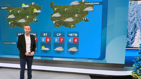 изображение на Прогноза за времето (20.12.2025 - обедна емисия)