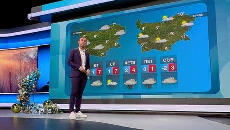 изображение на Прогноза за времето (22.12.2025 - обедна емисия)