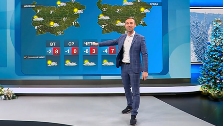 изображение на Прогноза за времето (29.12.2025 - обедна емисия)