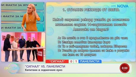 изображение на „Сигнал” VS Панелисти | Капитани в седмичния куиз | На кафе | 20 януари 2026