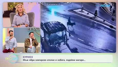 изображение на Мъж обра златарско ателие и избяга, яздейки магаре | На кафе | 18 февруари 2026