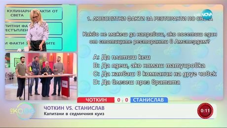 изображение на Чоткин Vs Станислав: Капитани в седмичния куиз - „На кафе“ (18.02.2025)
