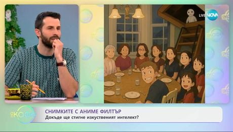 изображение на Снимките с аниме филтър: Докъде щe стигне изкуственият интелект - „На кафе“ (31.03.2025)