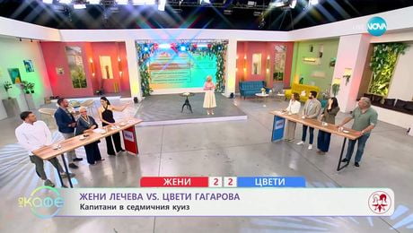 изображение на Жени Лечева VS Цвети Гагарова: Капитани в седмичния куиз - „На кафе“ (01.04.2025)