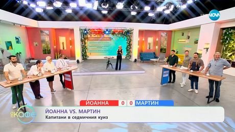 изображение на Йоанна VS Мартин: Капитани в седмичния куиз - „На кафе“ (08.04.2025)