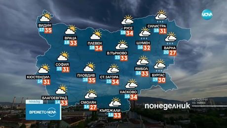 изображение на Прогноза за времето (29.06.2025 - обедна емисия)