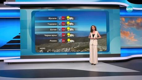 изображение на Прогноза за времето (28.08.2025 - обедна емисия)