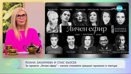 изображение на Йоана Захариева и Спас Кьосев за проекта „Личен ефир“ - „На кафе“ (07.10.2025)
