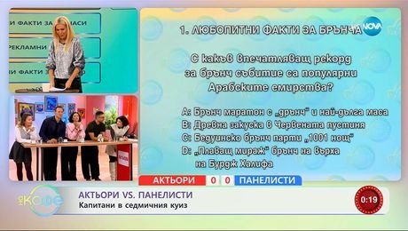 изображение на Актьори VS Панелисти: Капитани в седмичния куиз - „На кафе“ (14.10.2025)