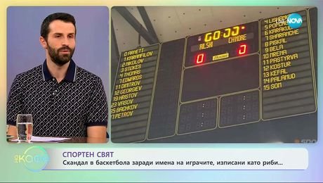 изображение на Скандал в баскетбол заради имена на играчите, изписани като риби - „На кафе“ (22.10.2025)