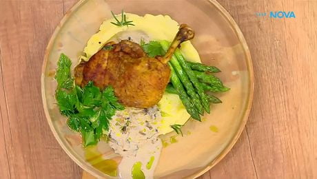 изображение на Рецептите днес | Пиле Сюприйм с коняк и пюре | На кафе | 2 февруари 2026